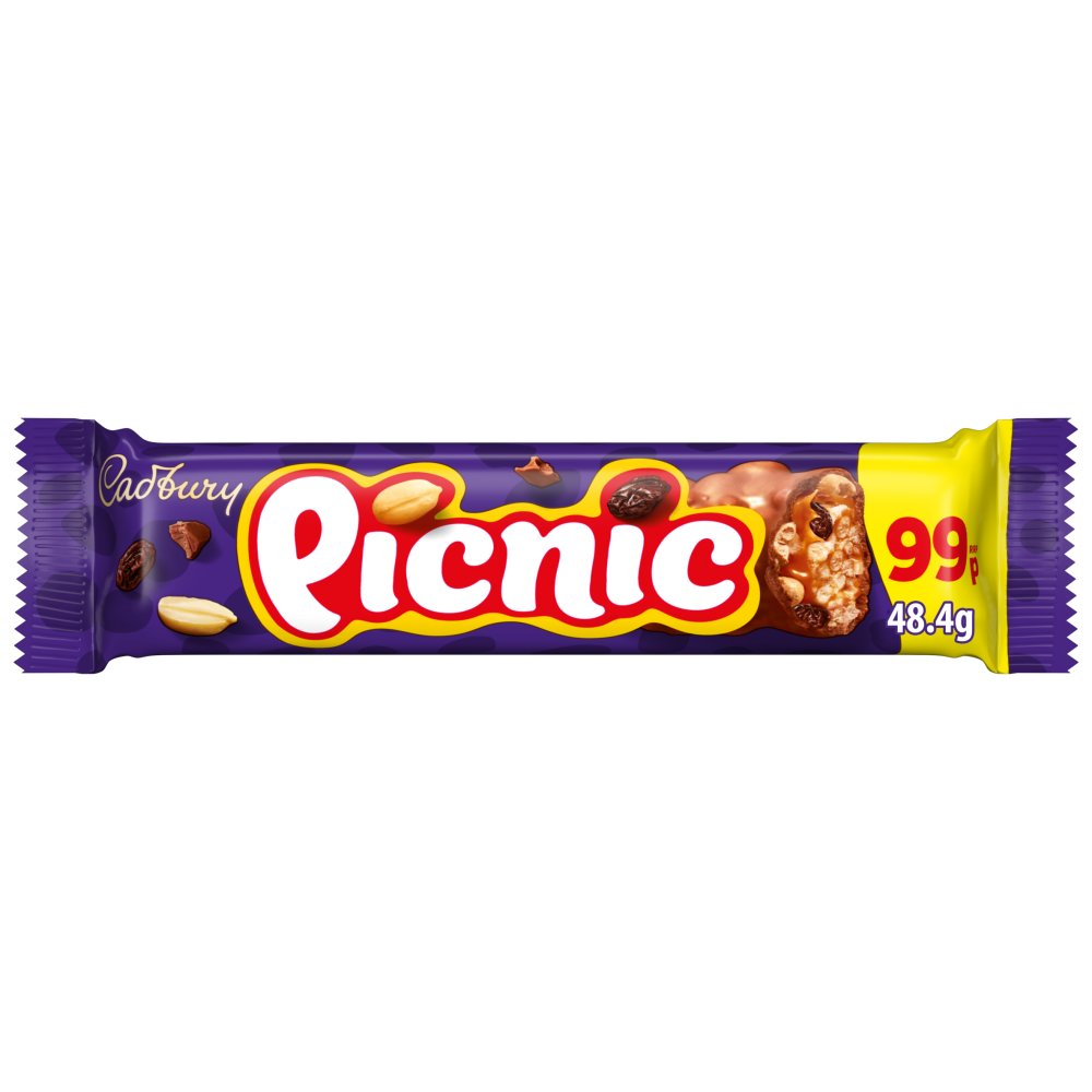 Cadbury Picnic Chocolate Bar 48.4g (Pack of 36)