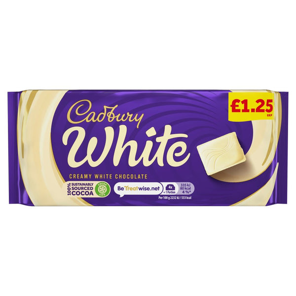 Cadbury White Chocolate Bar 90g (Pack of 24)