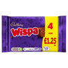 Cadbury Wispa Chocolate Bar 4 Pack Multipack 94.8g (Pack of 11)