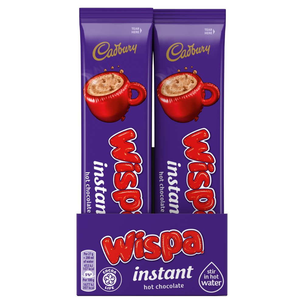 Cadbury Wispa Frothy Instant Hot Chocolate 27g (Pack of 30)