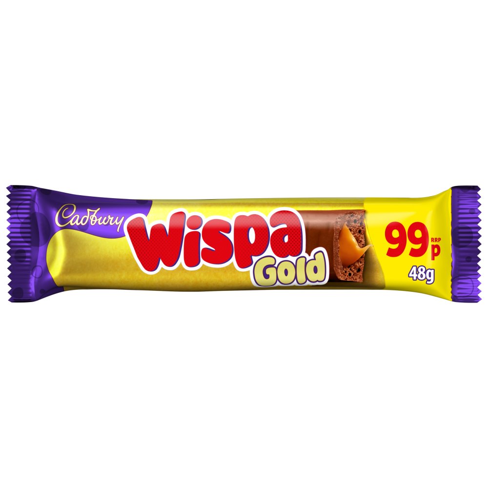 Cadbury Wispa Gold Chocolate Bar 48g (Pack of 48)