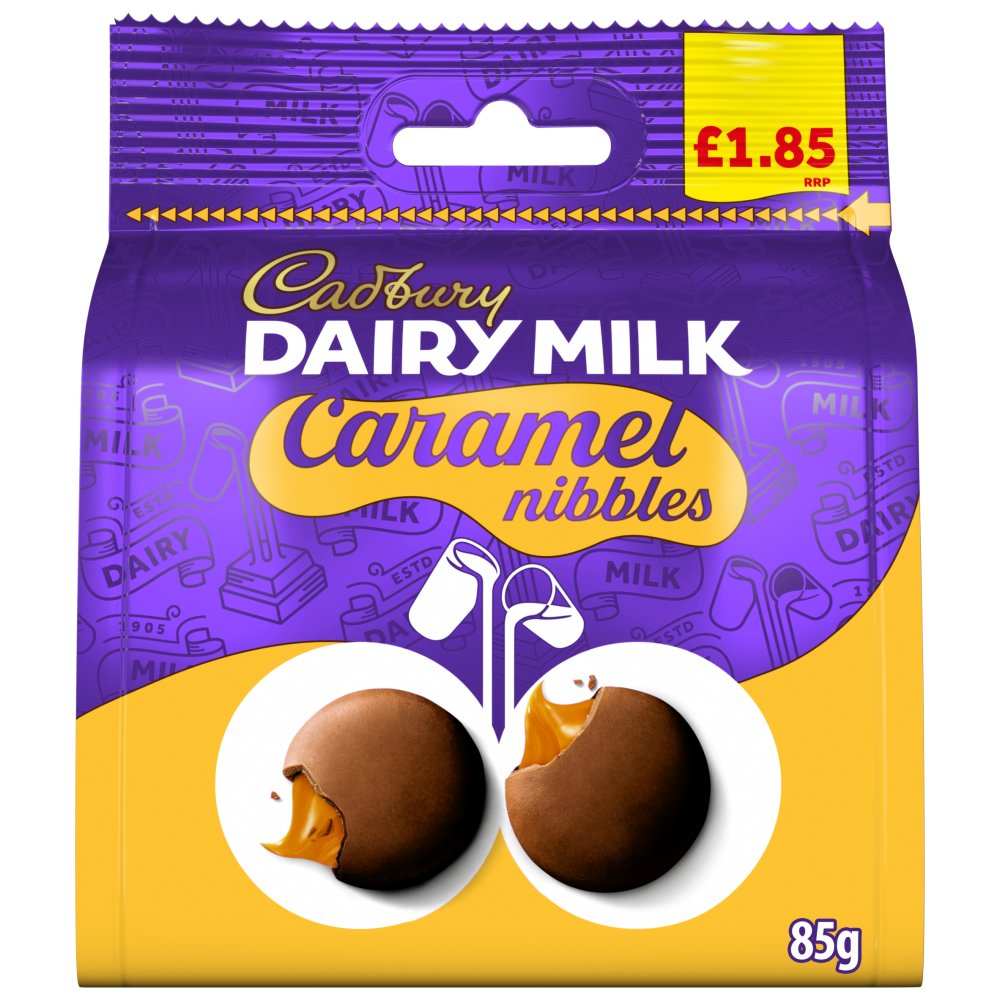 Cadbury Dairy Milk Caramel Nibbles Chocolate 85g (Pack of 10)