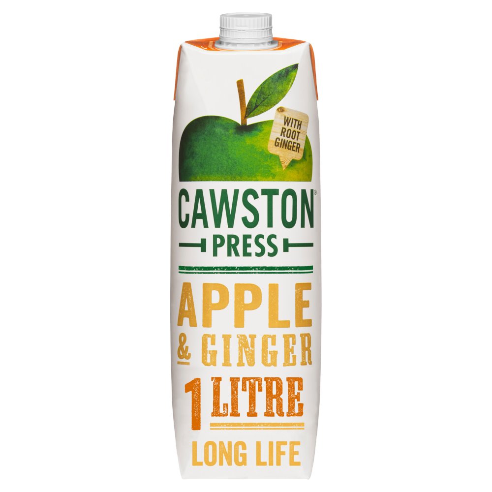 Cawston Press Apple & Ginger Juice 1Ltr (Pack of 6)