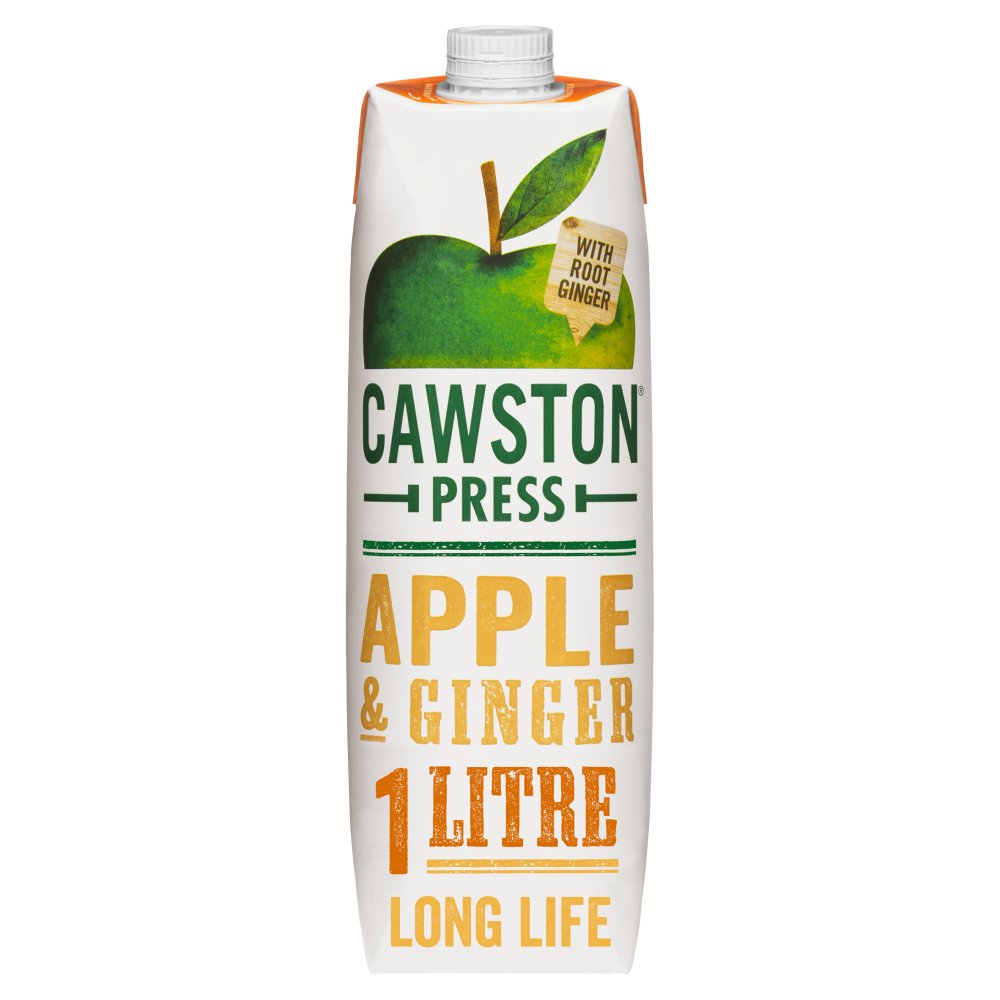 Cawston Press Apple & Ginger Juice 1Ltr (Pack of 6)