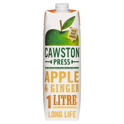 Cawston Press Apple & Ginger Juice 1Ltr (Pack of 6)