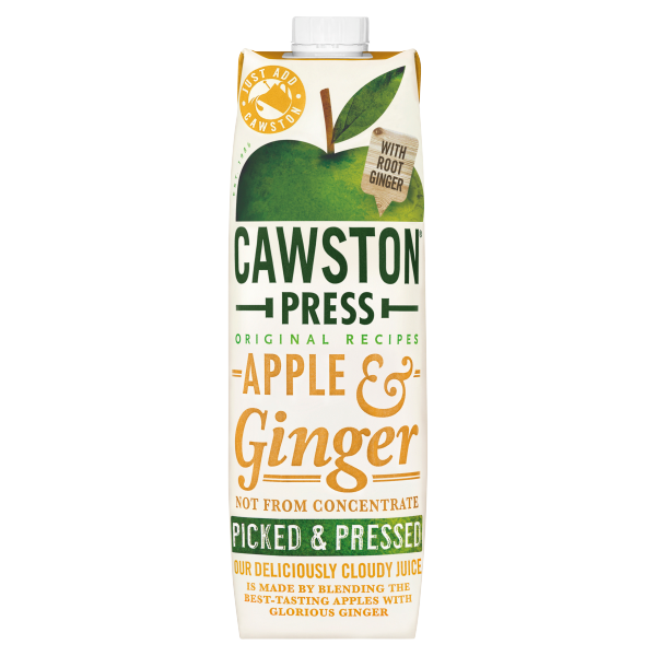Cawston Press Original Recipes Apple & Ginger 1 Litre (Pack of 6)