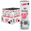 Celsius Live Fit Peach Vibe Sparkling White Peach Flavour Energy Drink 355ml (Pack of 12)