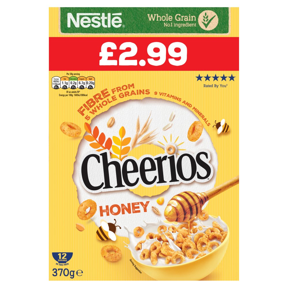 Cheerios Honey 370g (Pack of 6)
