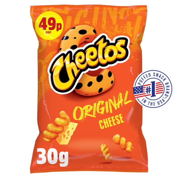 Cheetos Twisted Cheese Corn Puffs Sharing Crisps 30g (Pack of 30)
