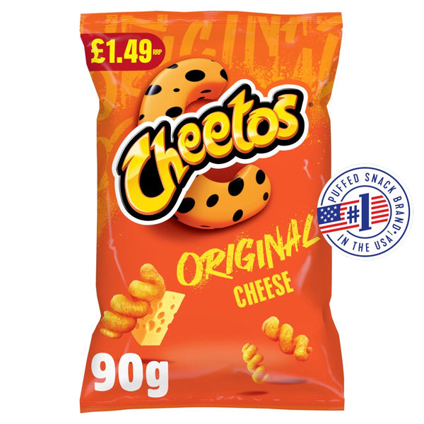 Cheetos Twisted Cheese Corn Puffs Sharing Crisps 90g  (Pack of 12)