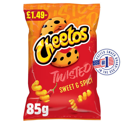 Cheetos Twisted Sweet & Spicy Sharing Crisps 85g  (Pack of 12)