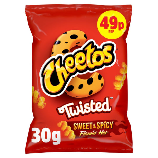 Cheetos Twisted Sweet & Spicy Snacks Crisps 30g (Pack of 30)