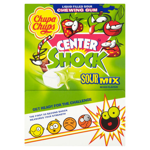 Chupa Chups 200 Center Shock Sour Mixed Flavours 4g (Pack of 200)