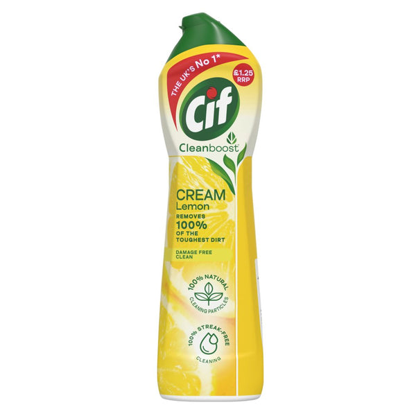 Cif Cream Cleaner Lemon 500ml (Pack of 8)