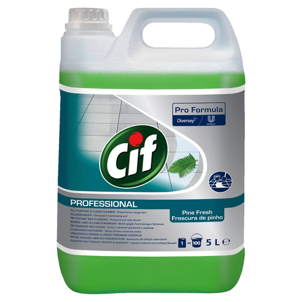 Cif Pro Formula Professional All Purpose & Floor Cleaner Pine Fresh 5L (Pack of 1)