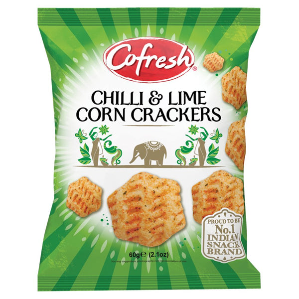 Cofresh Chilli & Lime Corn Crackers 60g (Pack of 12)