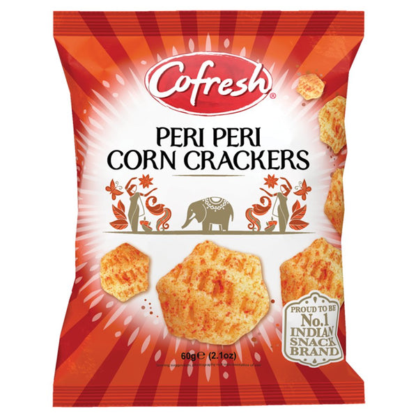 Cofresh Peri Peri Corn Crackers 60g (Pack of 12)