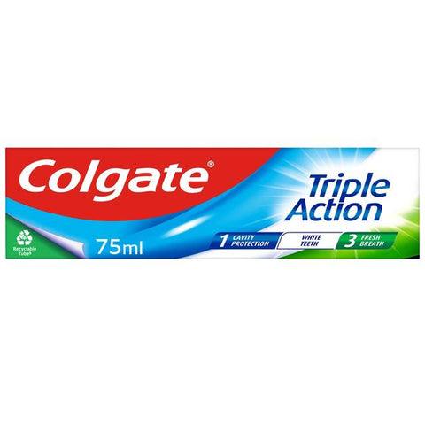 Colgate Toothpaste Triple Action 75ml (Pack of 6)