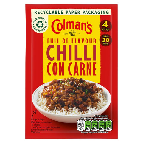 Colman's Recipe Mix Chilli Con Carne 50g (Pack of 16)
