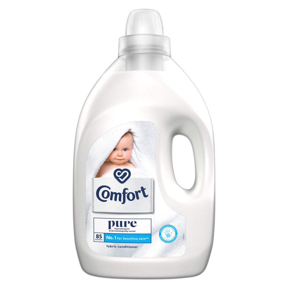 Comfort Dermatologically tested Fabric Conditioner Pure 85 Wash 3Ltr  (Pack of 4)