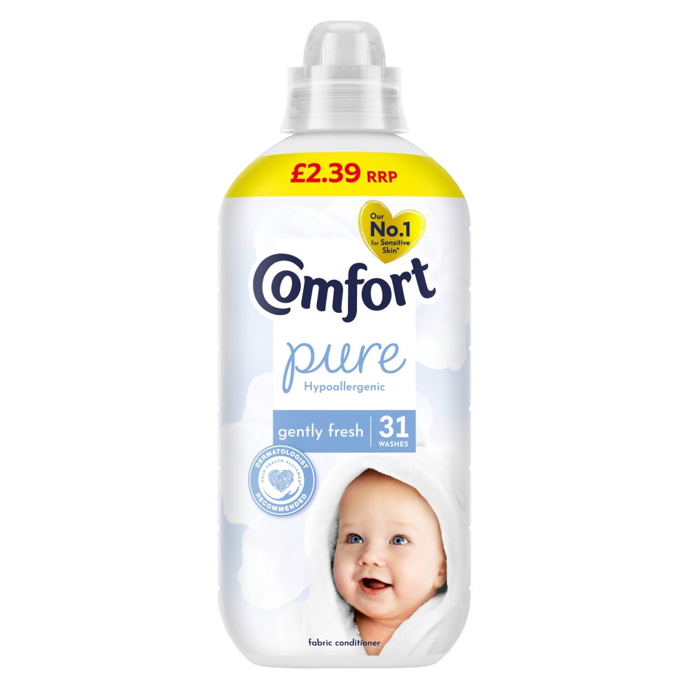 Comfort Fabric Conditioner Pure 31 Wash 930ml (Pack of 8)