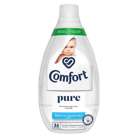 Comfort Ultra-Concentrated Fabric Conditioner Pure 36 Wash 540ml (Pack of 6)