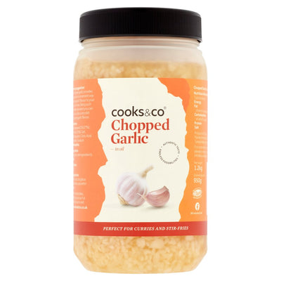 Cooks & Co Chopped Garlic in Oil 1.2kg (Pack of 4)