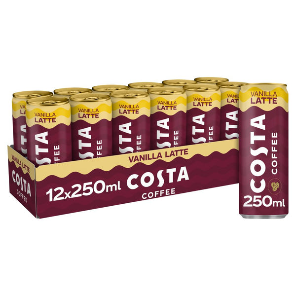 Costa Coffee Vanilla Latte 250ml (Pack of 12)