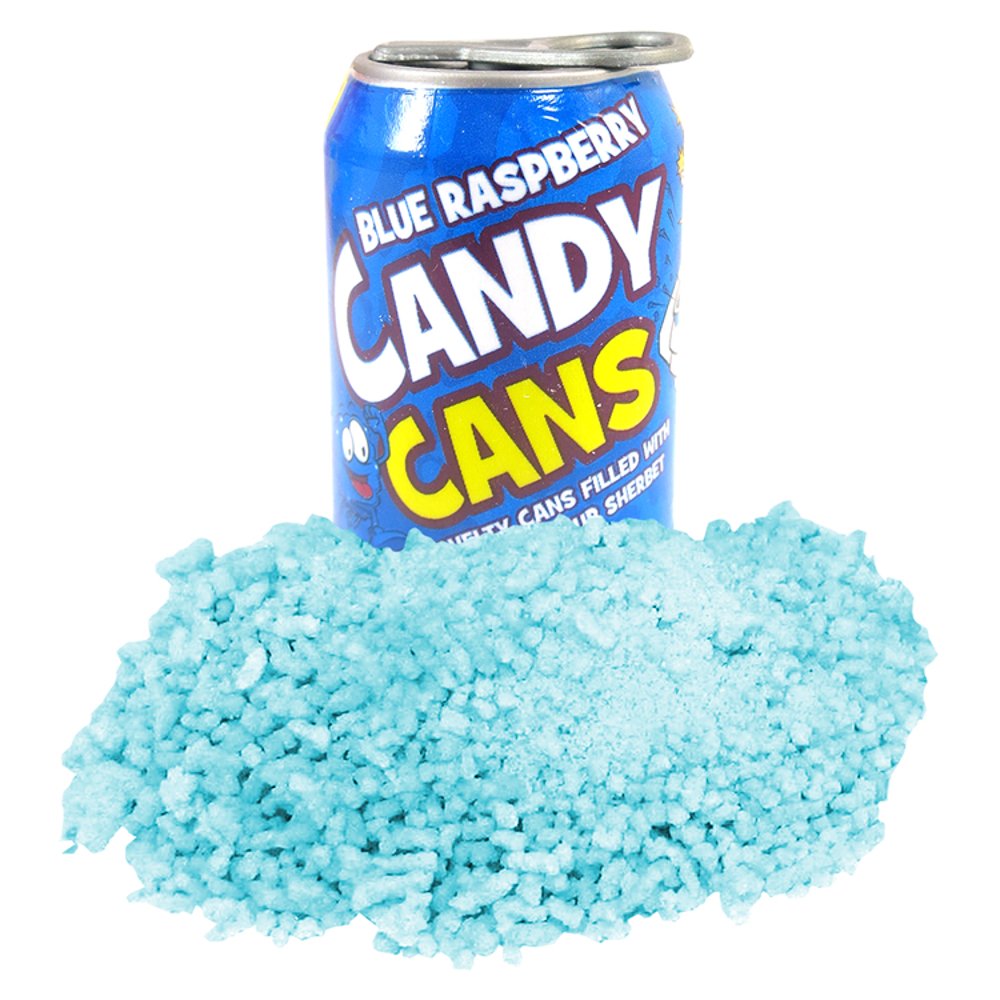 Crazy Candy Factory Blue Raspberry Candy Cans 13g (Pack of 36)