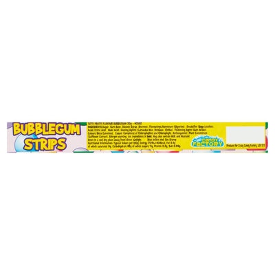 Crazy Candy Factory Bubblegum Strips 30g (Pack of 40)