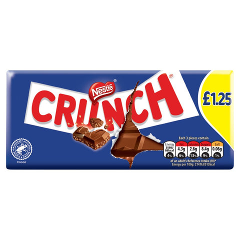 Crunch Milk Chocolate Sharing Bar 100g (Pack of 16)