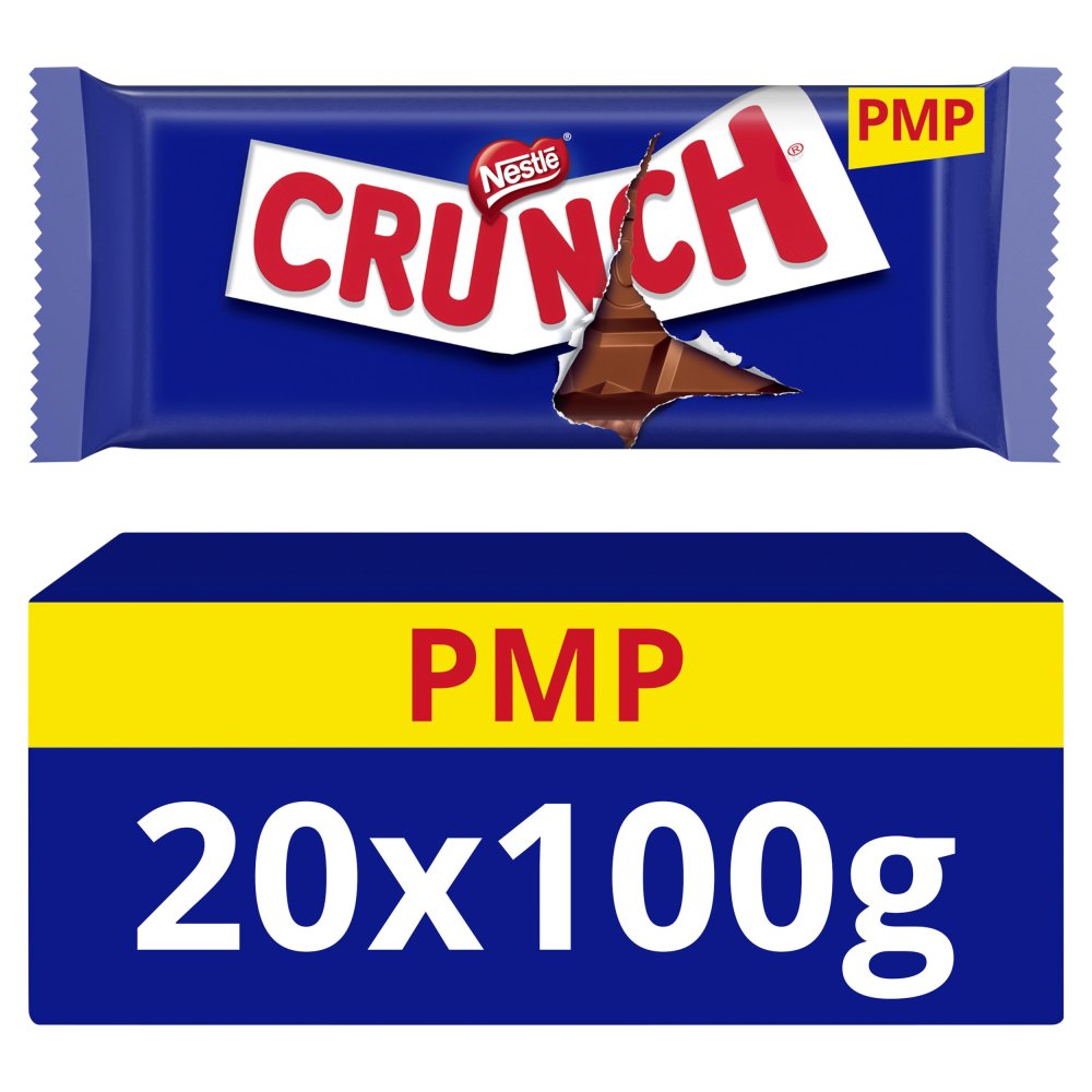 Crunch Milk Chocolate Sharing Bar 100g (Pack of 20)