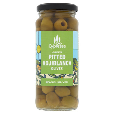 Cypressa Green Pitted Hojiblanca Olives 340g (Pack of 6)