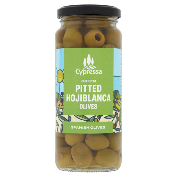 Cypressa Green Pitted Hojiblanca Olives 340g (Pack of 6)
