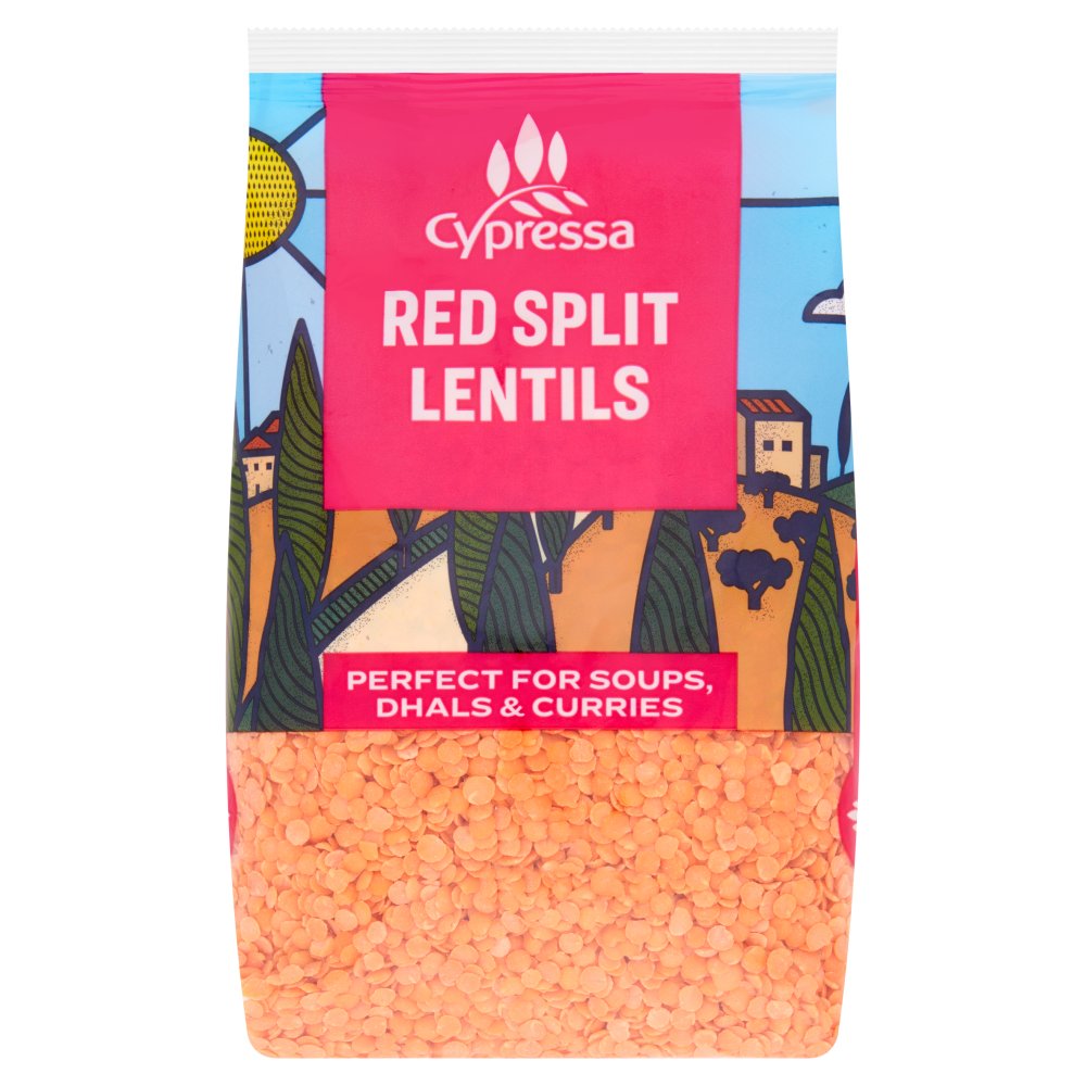 Cypressa Red Split Lentils 500g (Pack of 6)