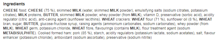 Dairylea Lunchers Ham 'N' Cheese 65g (pack of 1)