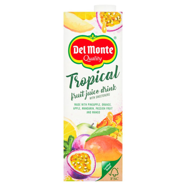 Del Monte Tropical Fruit Juice Drink with Sweeteners 1 Litre (Pack of 6)