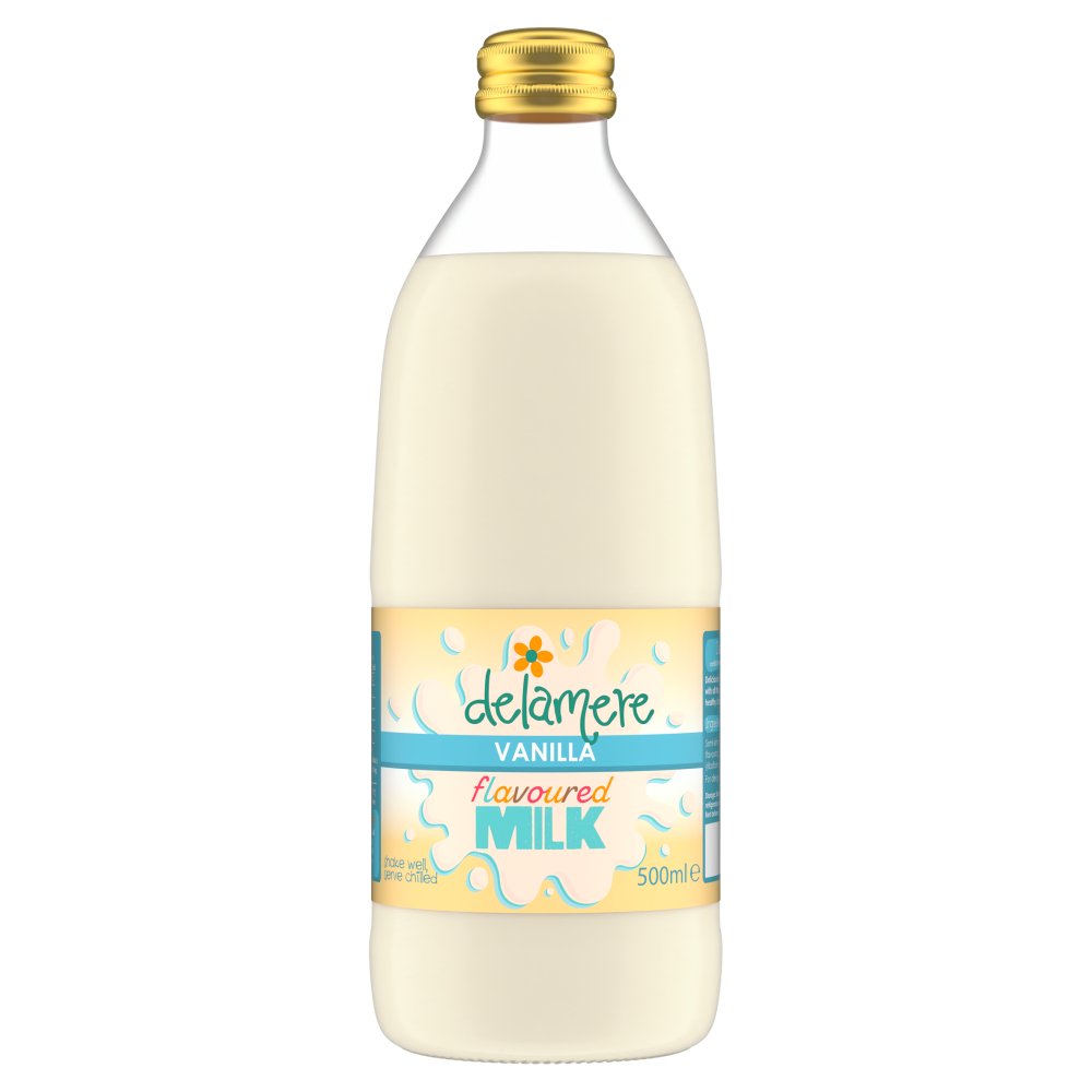 Delamere Vanilla Flavoured Milk 500ml (Pack of 1)