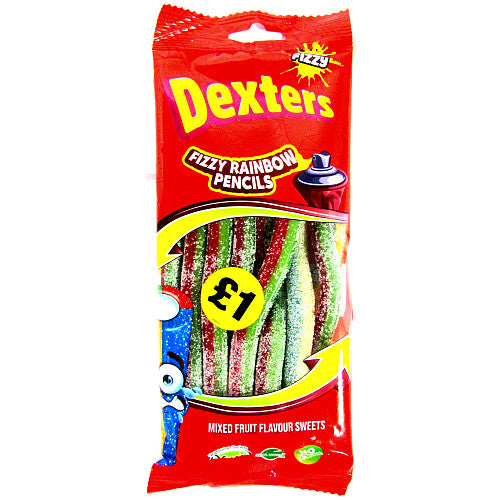 Dexters Sour Rainbow Pencils 160g (Pack of 12)