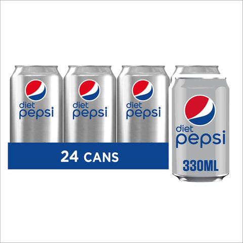 Diet Pepsi Cola Can 330ml (Pack of 24)
