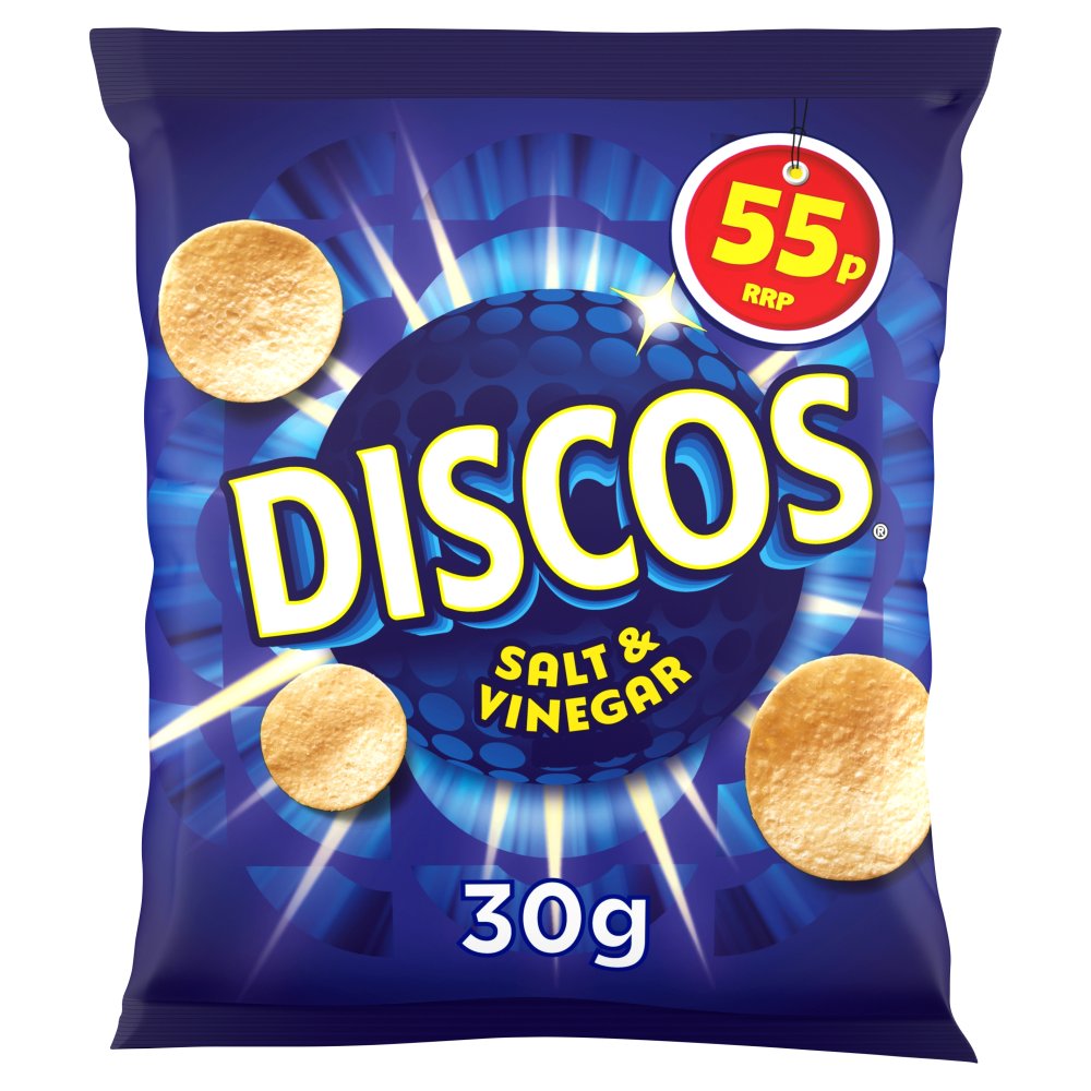 Discos Salt & Vinegar Crisps 30g (Pack of 30)