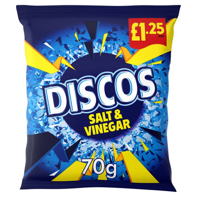 Discos Salt & Vinegar Crisps 70g (Pack of 16)