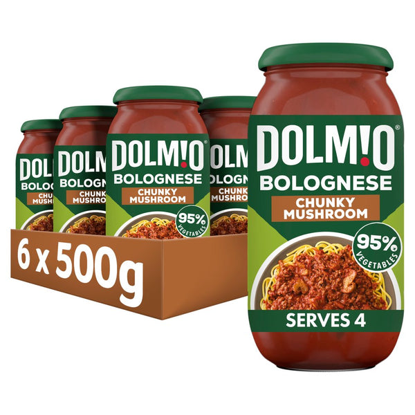 Dolmio Bolognese Chunky Mushroom Pasta Sauce 500g (Pack of 6)