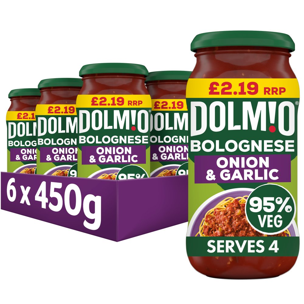 Dolmio Bolognese Onion & Garlic Pasta Sauce 450g  (Pack of 6)