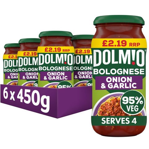 Dolmio Bolognese Onion & Garlic Pasta Sauce 450g  (Pack of 6)