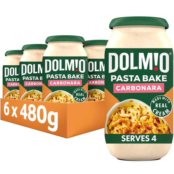 Dolmio Pasta Bake Carbonara Pasta Sauce 480g (Pack of 6)