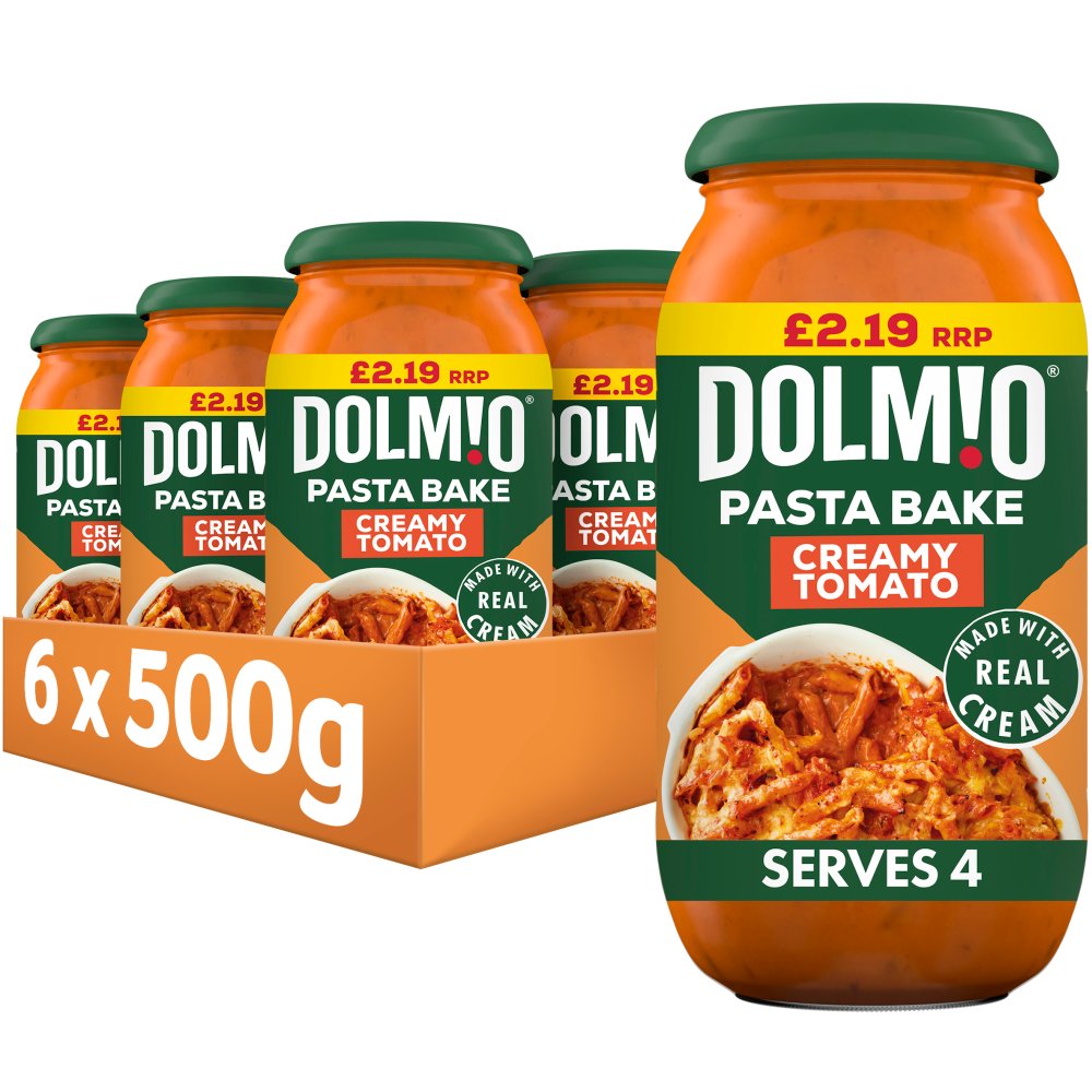 Dolmio Pasta Bake Creamy Tomato Pasta Sauce 500g (Pack of 6)