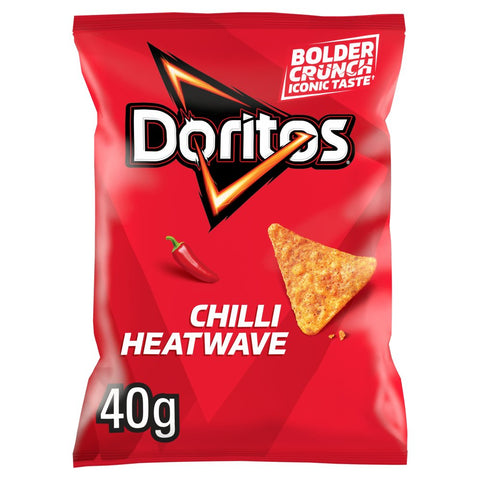 Doritos Chilli Heatwave Tortilla Chips Crisps 40g (Pack of 32)