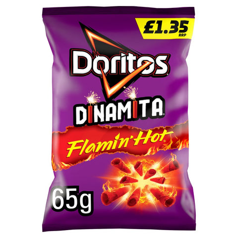 Doritos Dinamita Flamin Hot Sharing Crisps 65g  (Pack of 20)