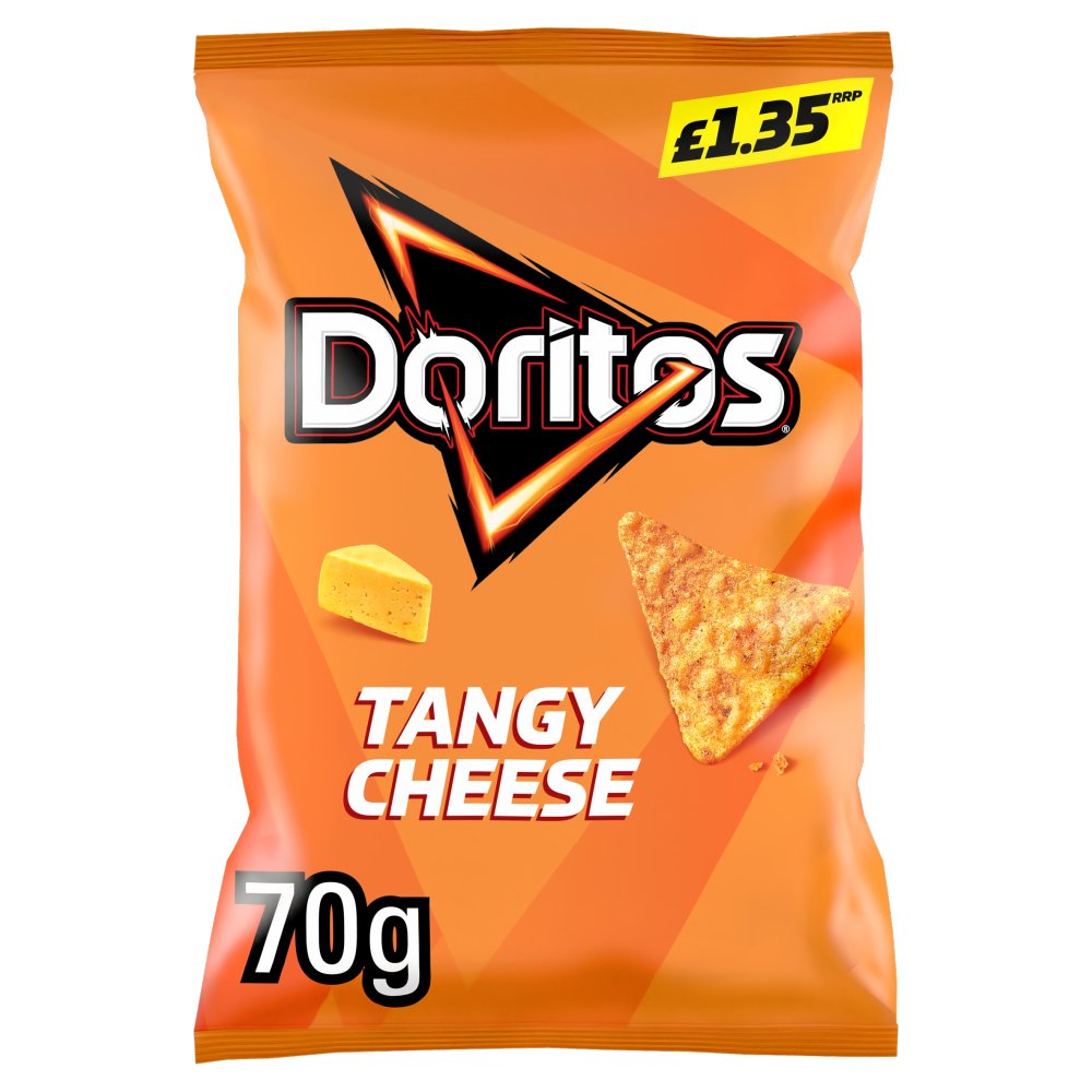 Doritos Tangy Cheese Tortilla Chips 70g (Pack of 18)